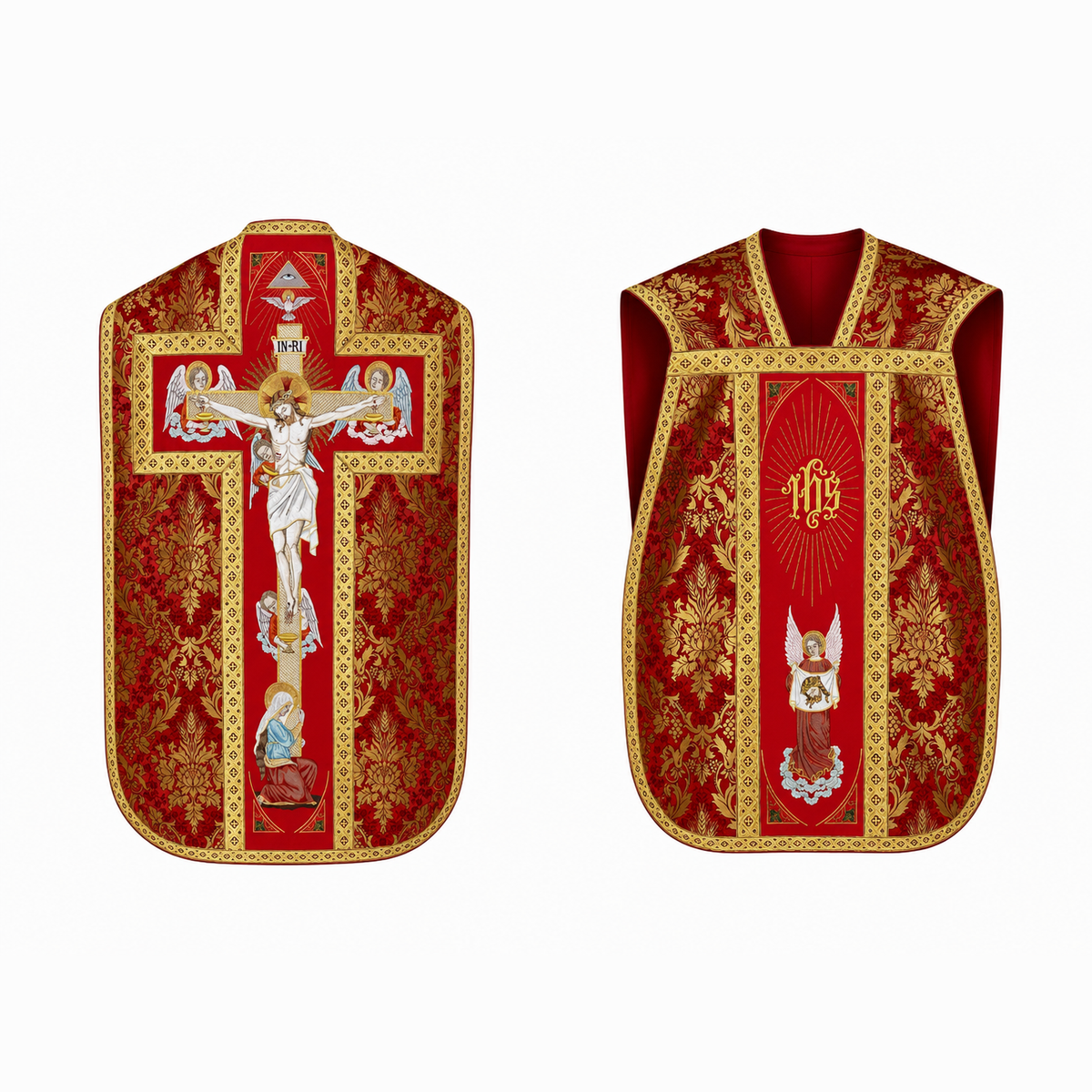 Chasuble romaine ''Crucifixion'' Rouge