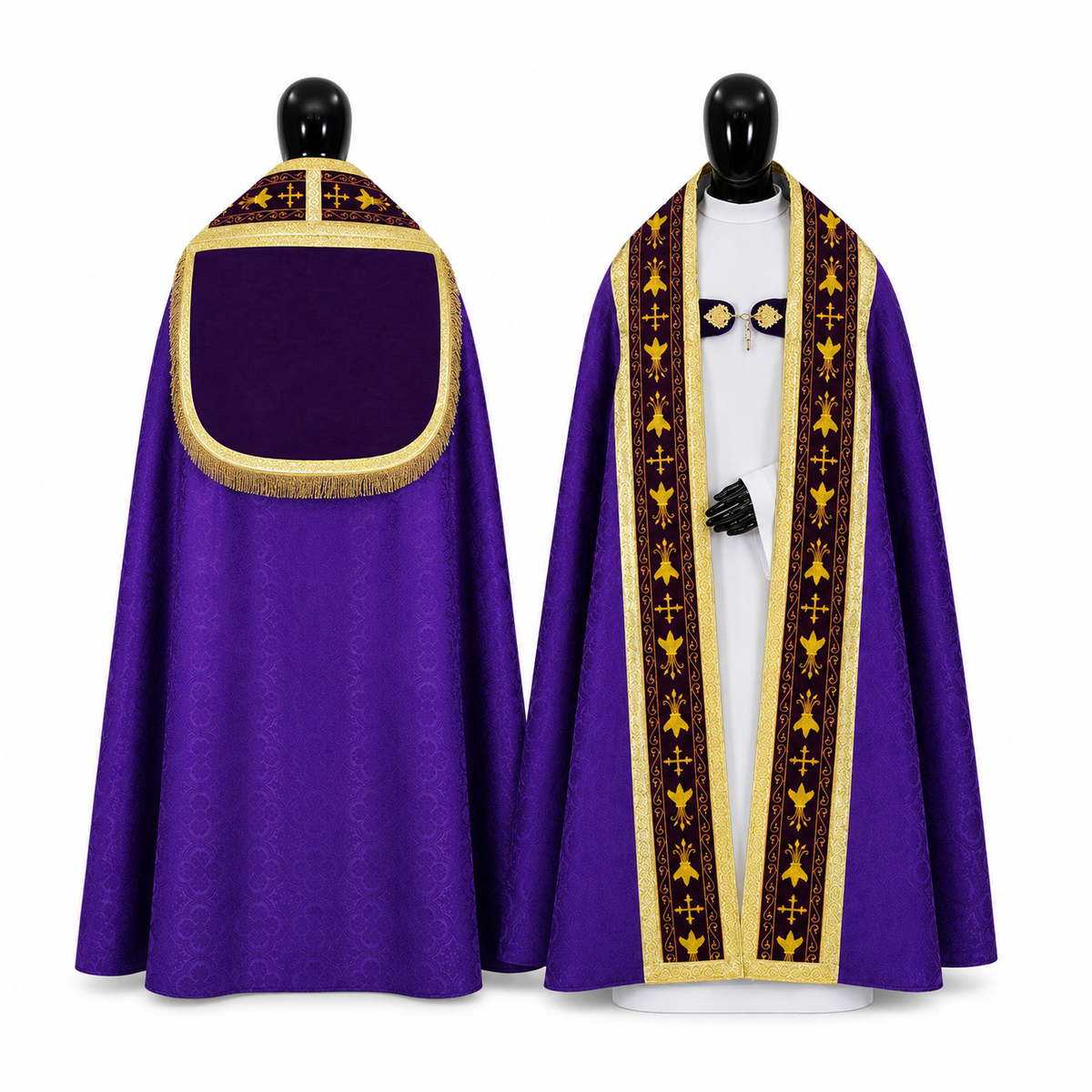 Chape violet de choeur romain