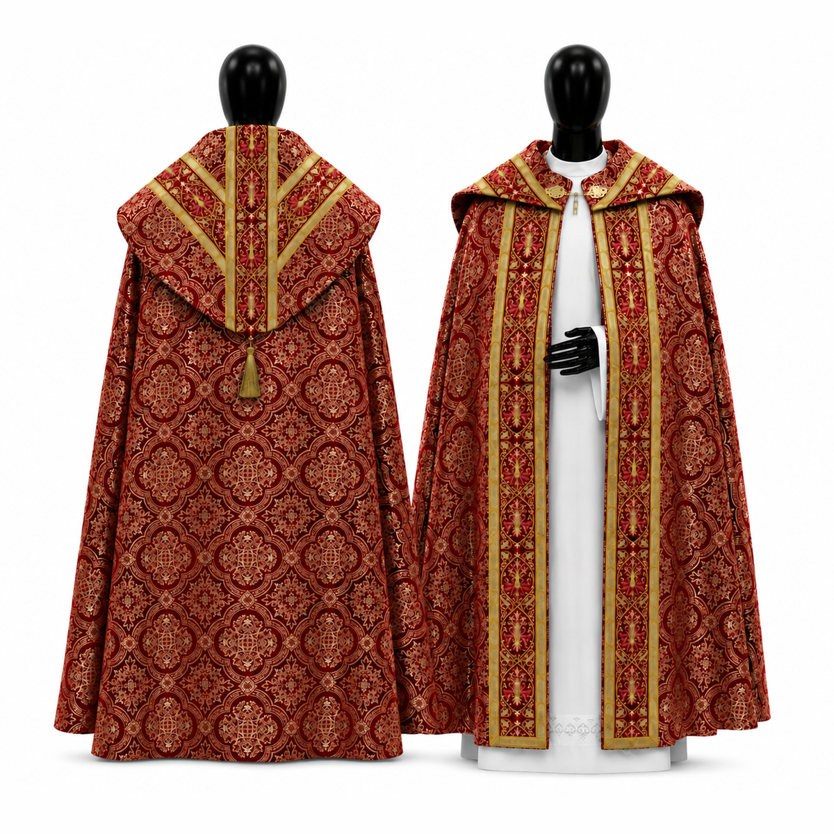 Chasuble semi-gothique rouge