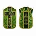 Chasuble romaine avec croix Verte