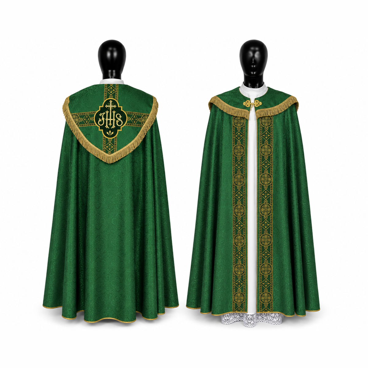 Chape semi-gothique verte