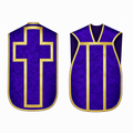 Chasuble romaine avec croix Violette