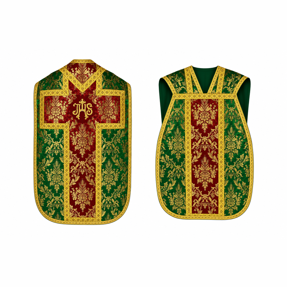 Chasuble romaine Verte