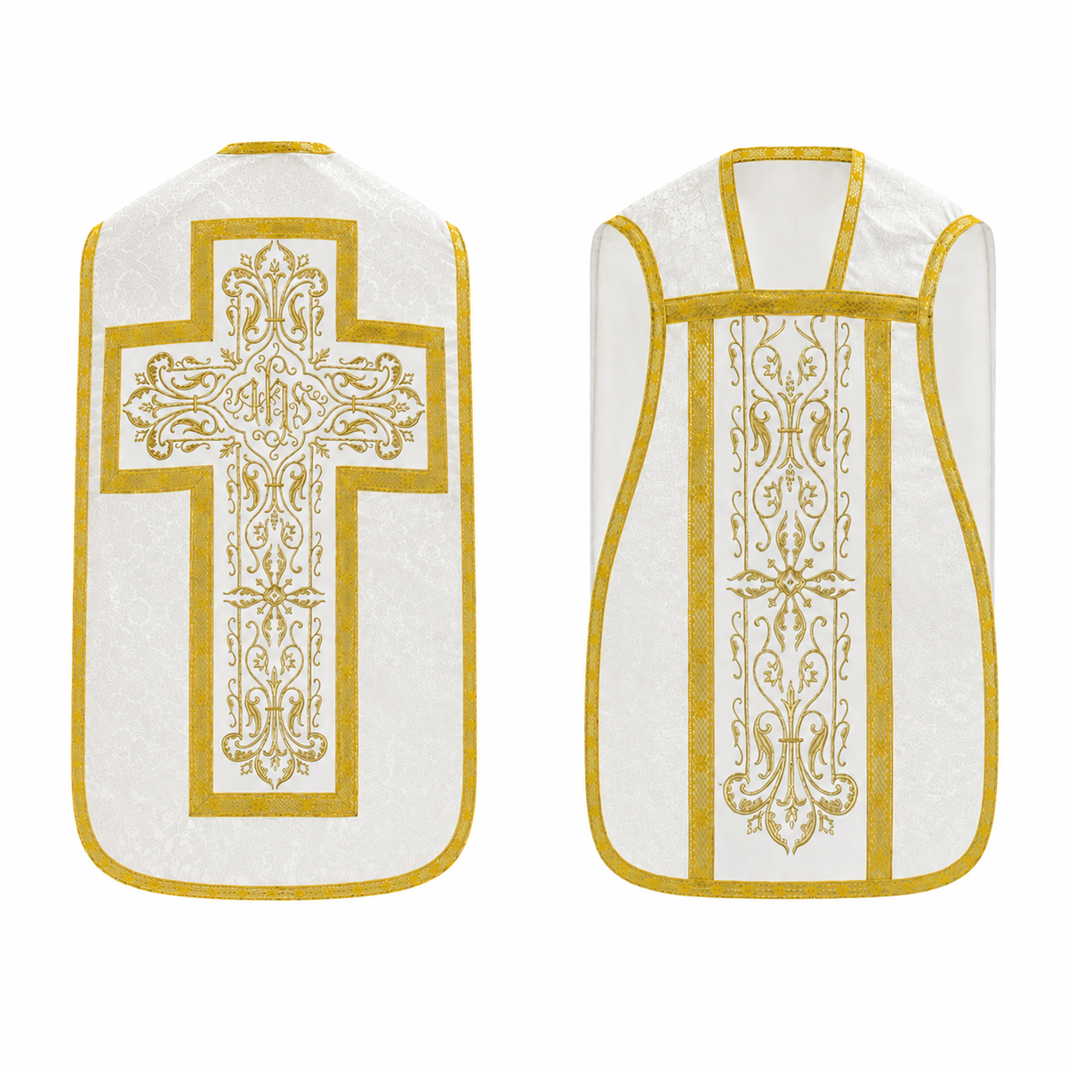 Chasuble romaine blanche