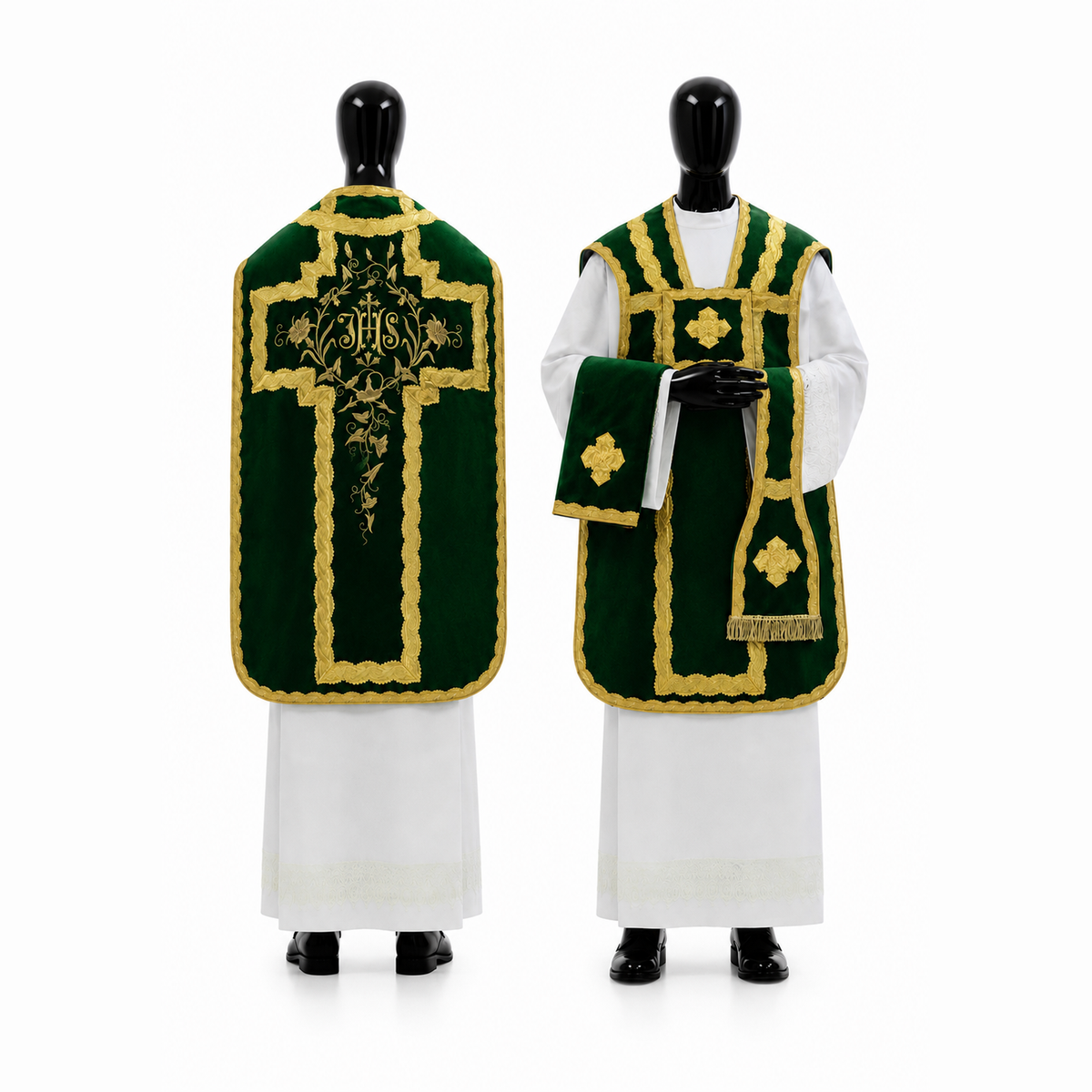 Chasuble romaine verte