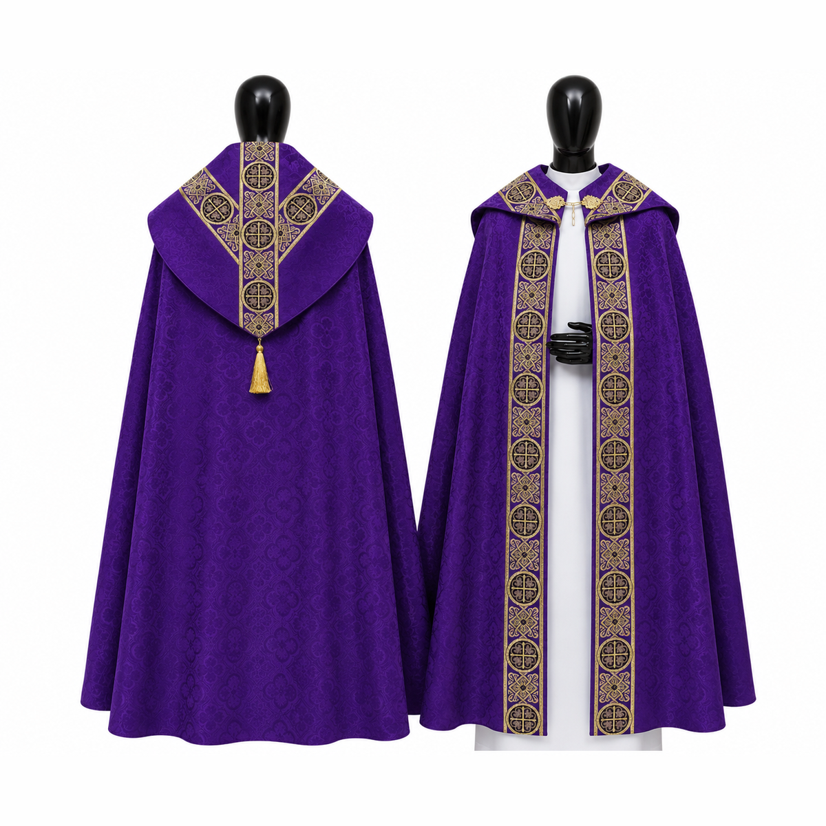 Chape semi-gothique violette