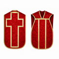 Chasuble romaine avec croix Rouge