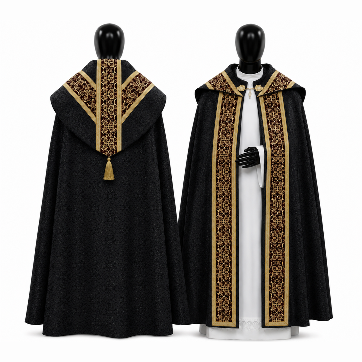 Chape Semi-Gothique Noire