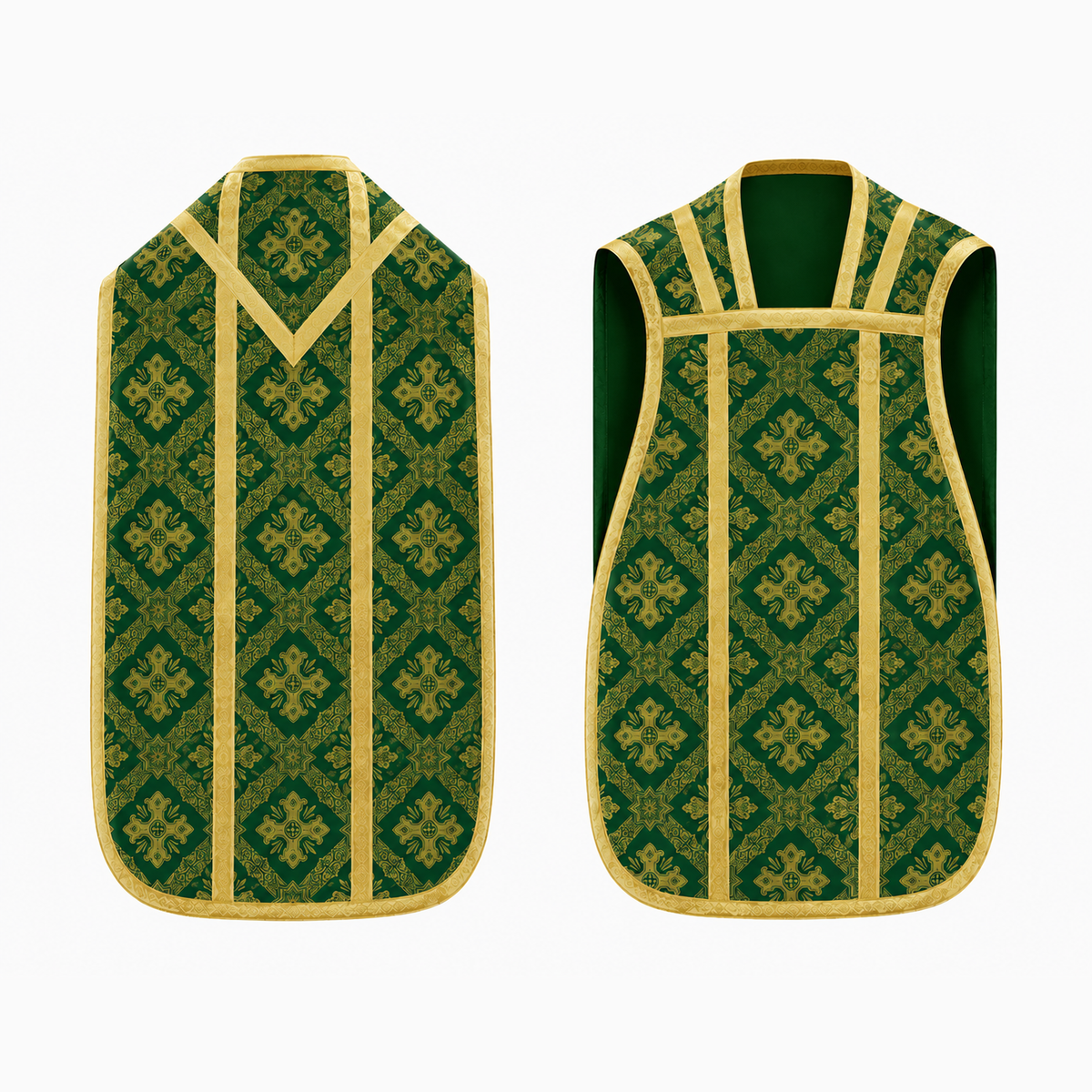 Chasuble romaine verte