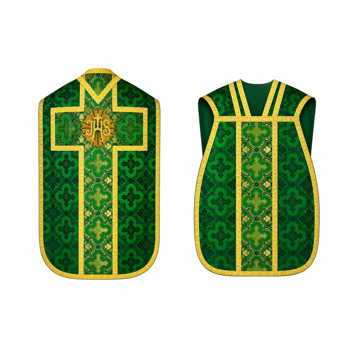 Chasuble romaine verte