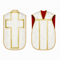 Chasuble romaine avec croix Blanche