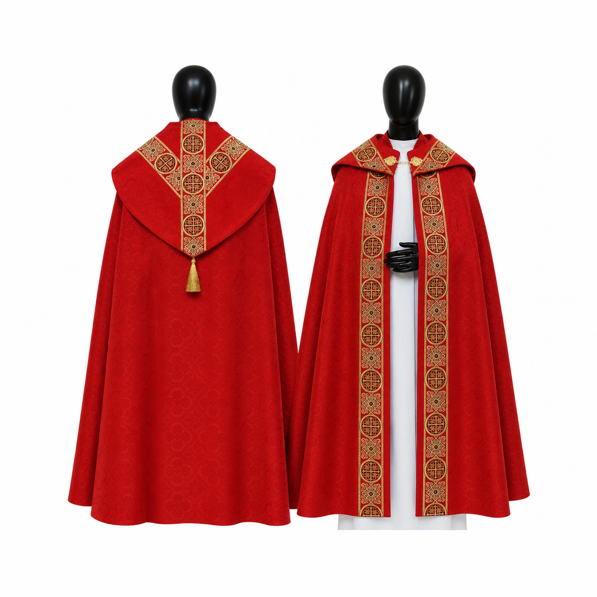 Chape semi-gothique rouge