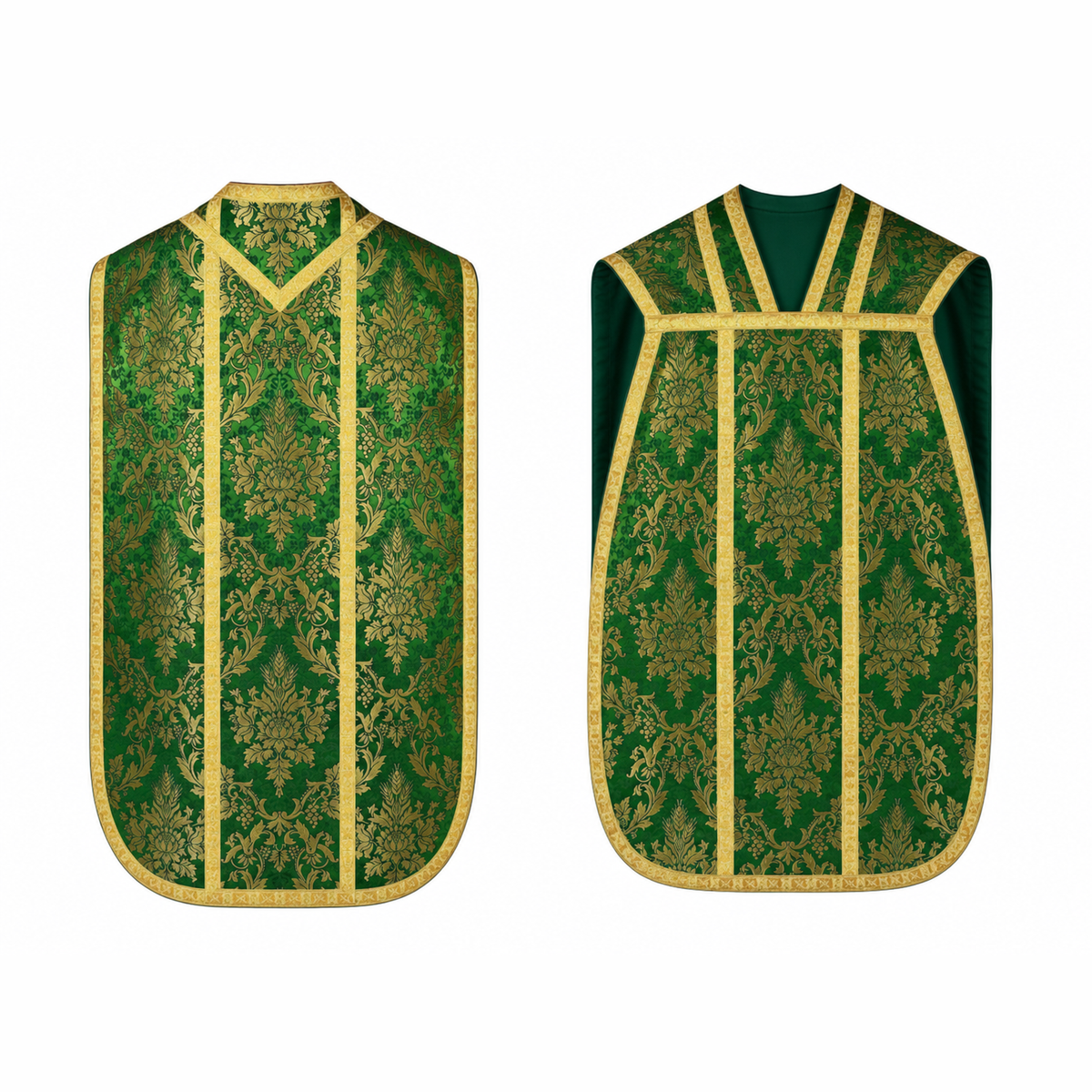 Chasuble romaine verte