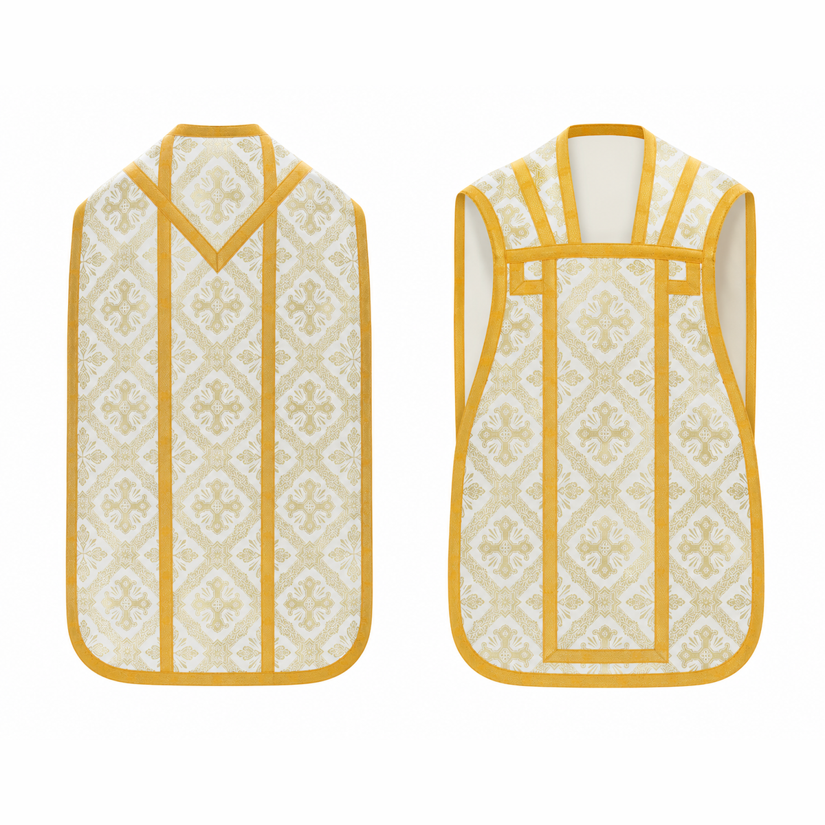 Chasuble romaine blanche