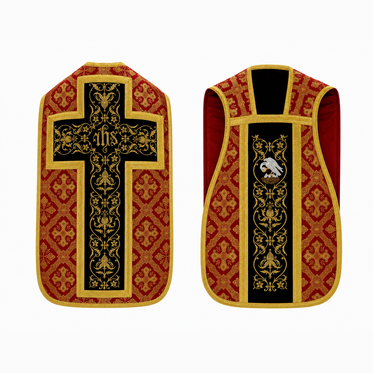 Chasuble romaine rouge