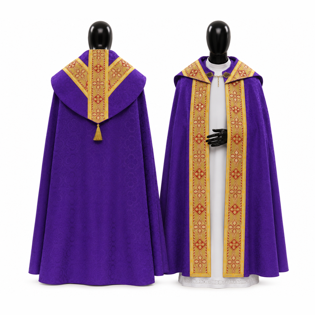 Chape semi-gothique violette