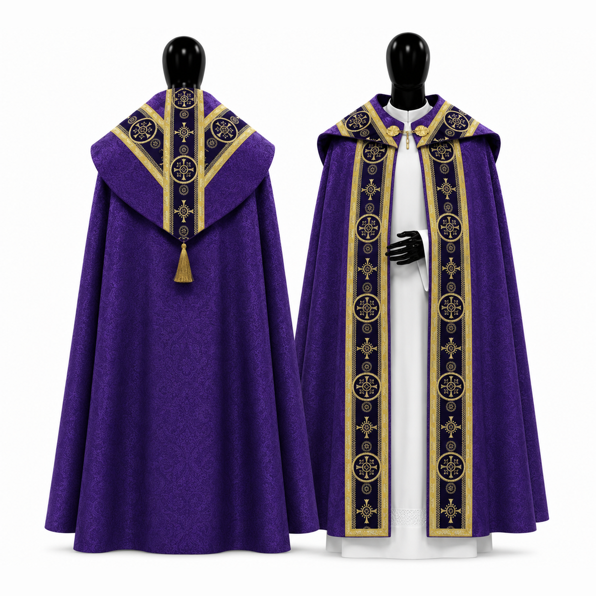 Chasuble semi-gothique violette