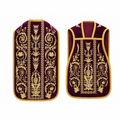 Chasuble romaine brodée Bordeaux