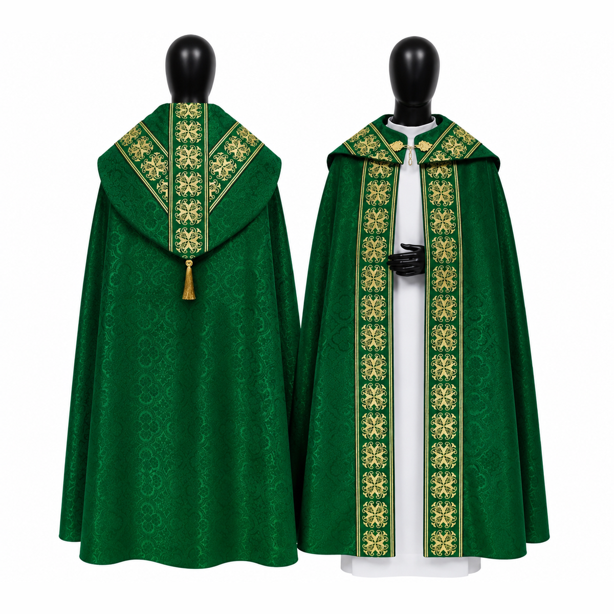 Chasuble semi-gothique verte