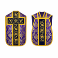 Chasuble romaine avec croix Violette