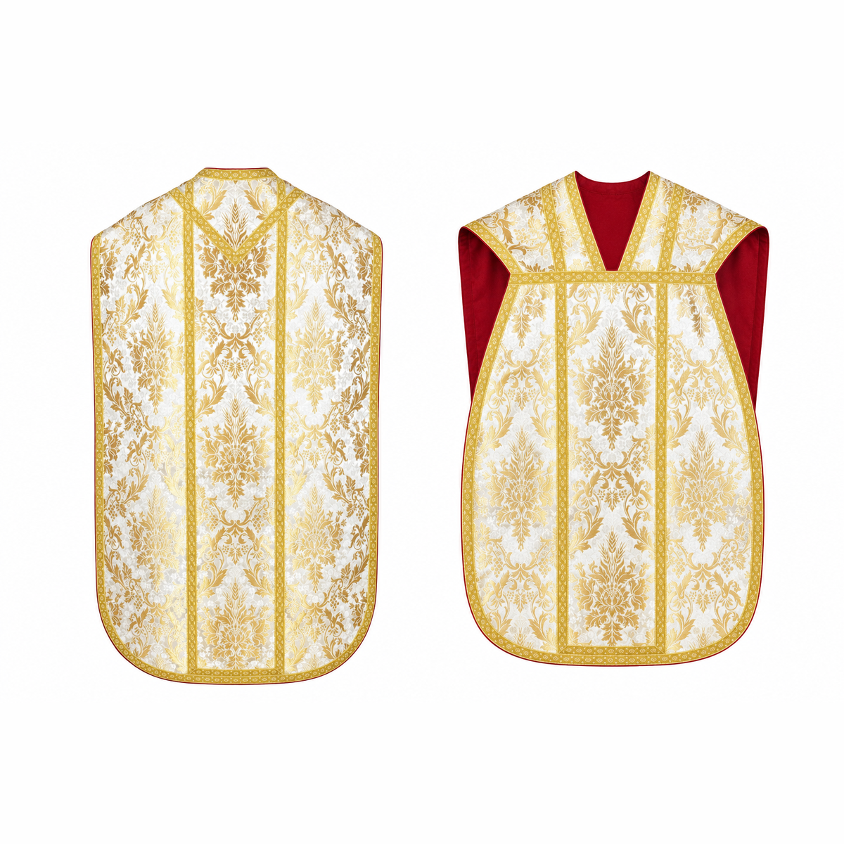 Chasuble romaine blanche