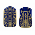 Chasuble romaine mariale brodée Bleue