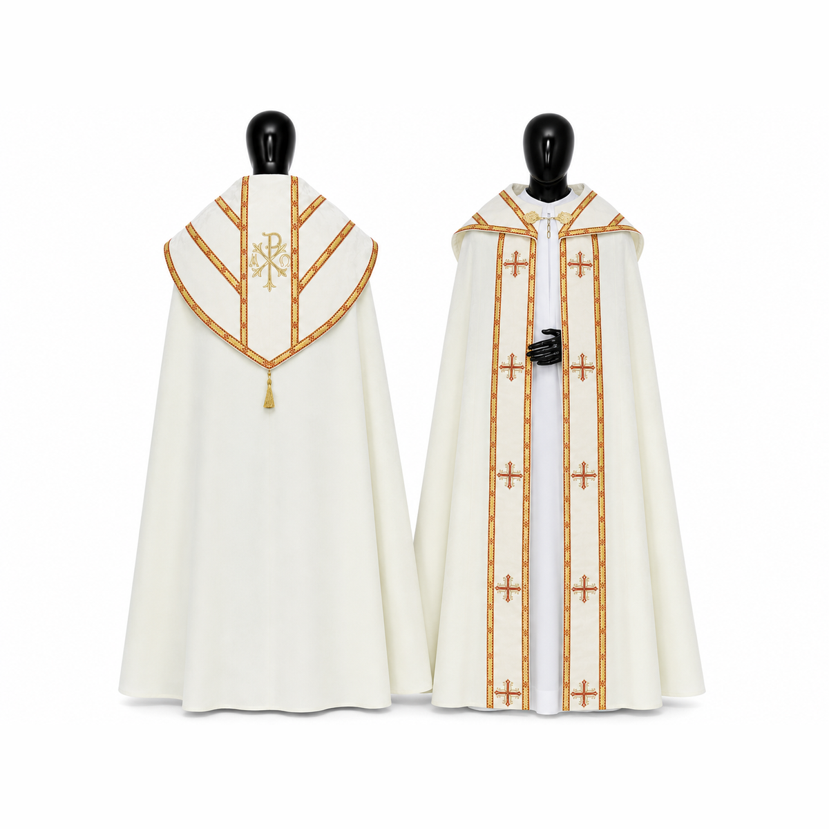 Chasuble semi-gothique écrue