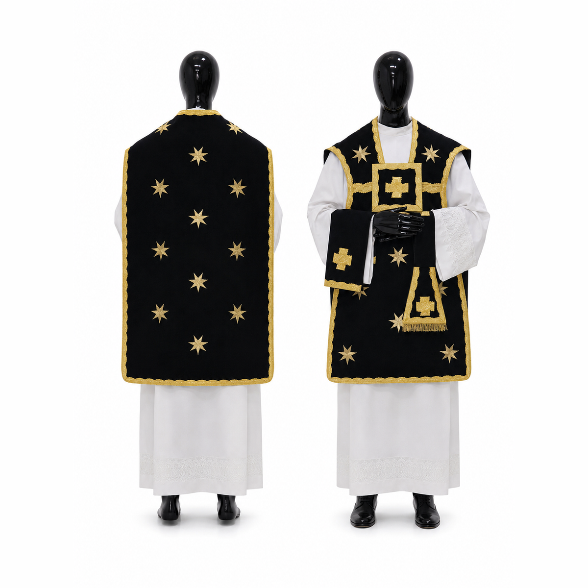 Chasuble romaine noire