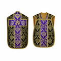 Chasuble romaine avec croix Requiem Noir et violet