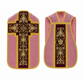 Chasuble romaine avec croix Rose