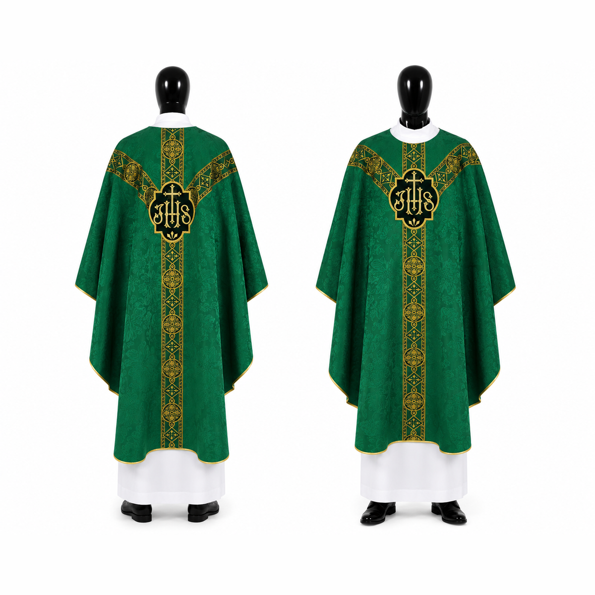 Chasuble semi-gothique verte