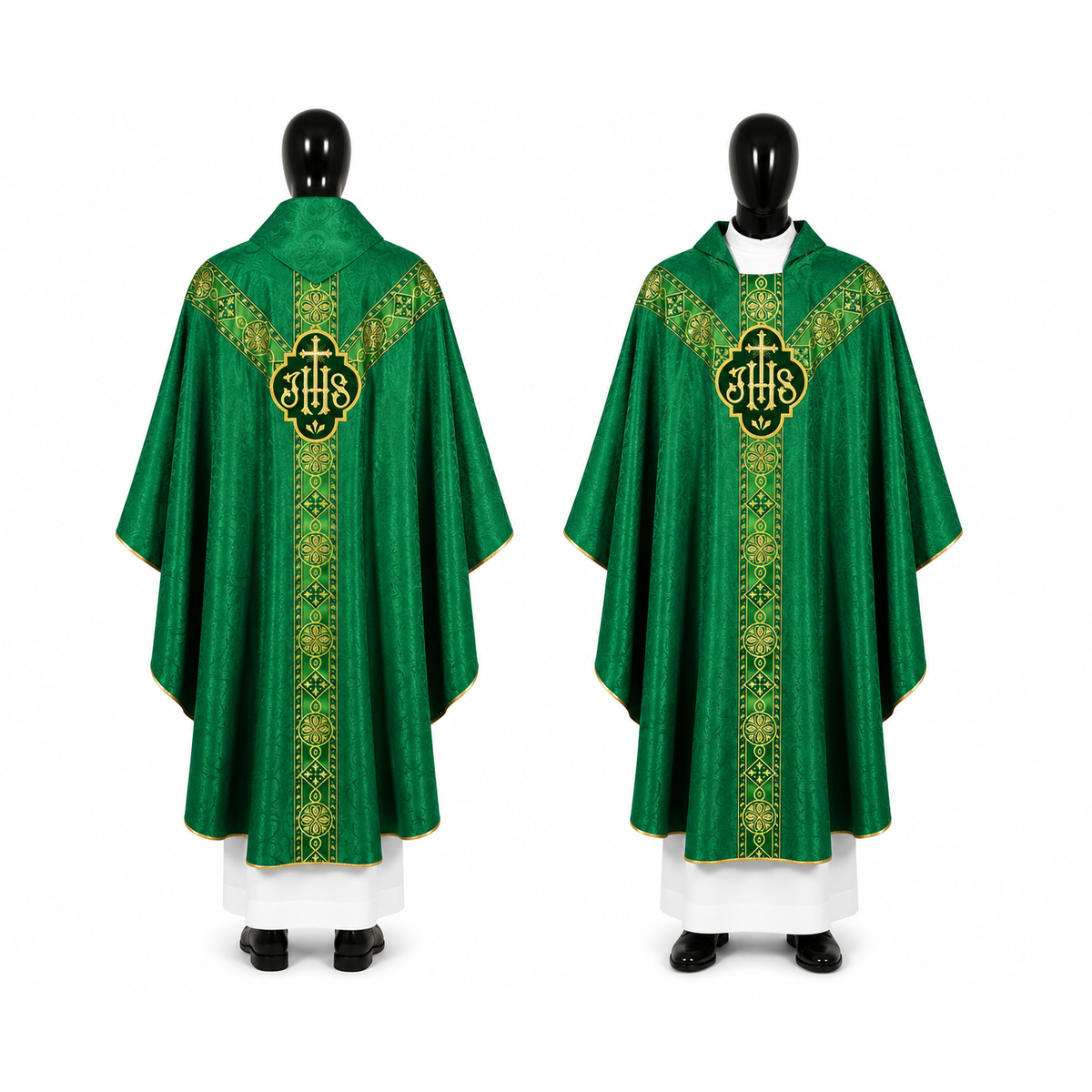 Chasuble semi-gothique verte
