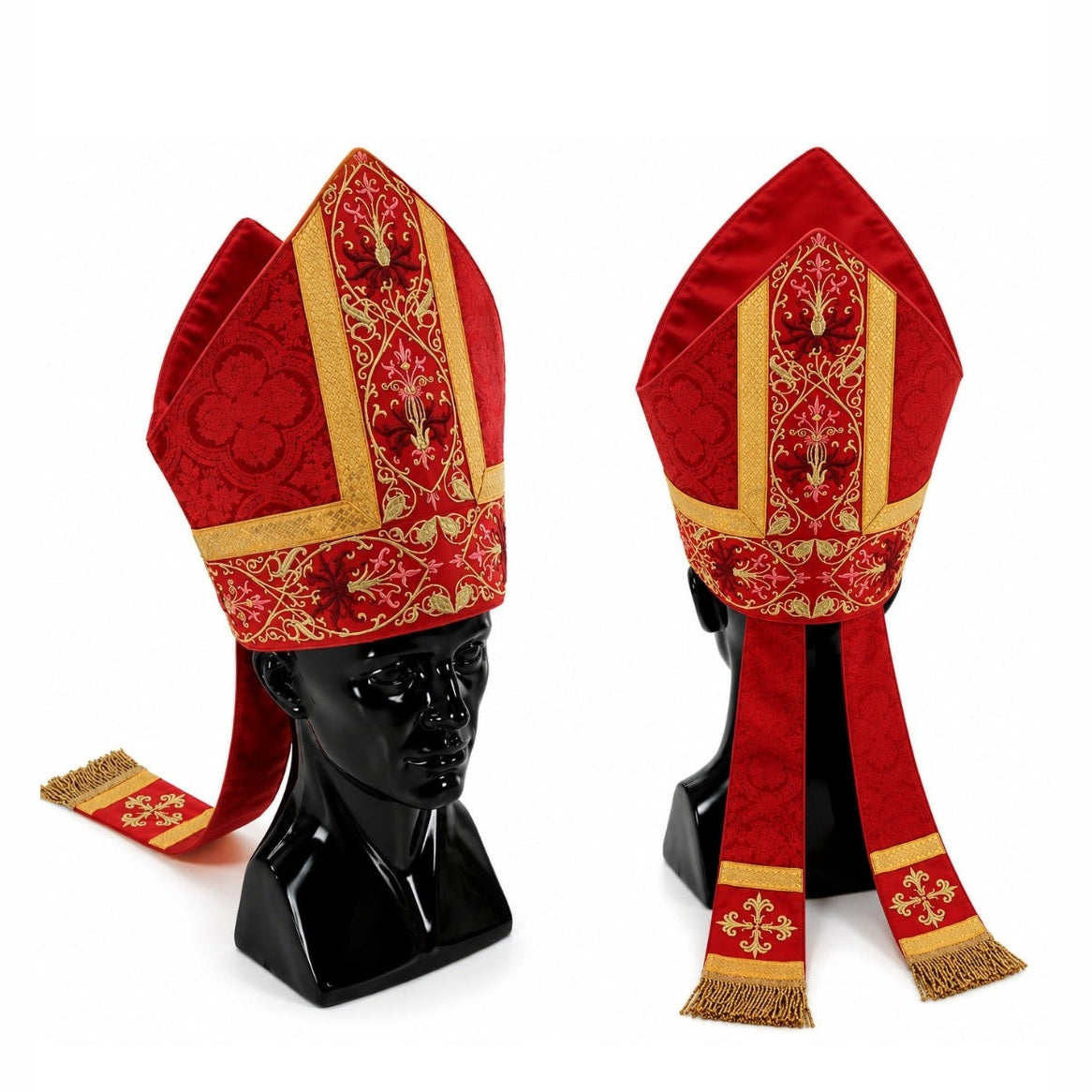 Mitre liturgique rouge