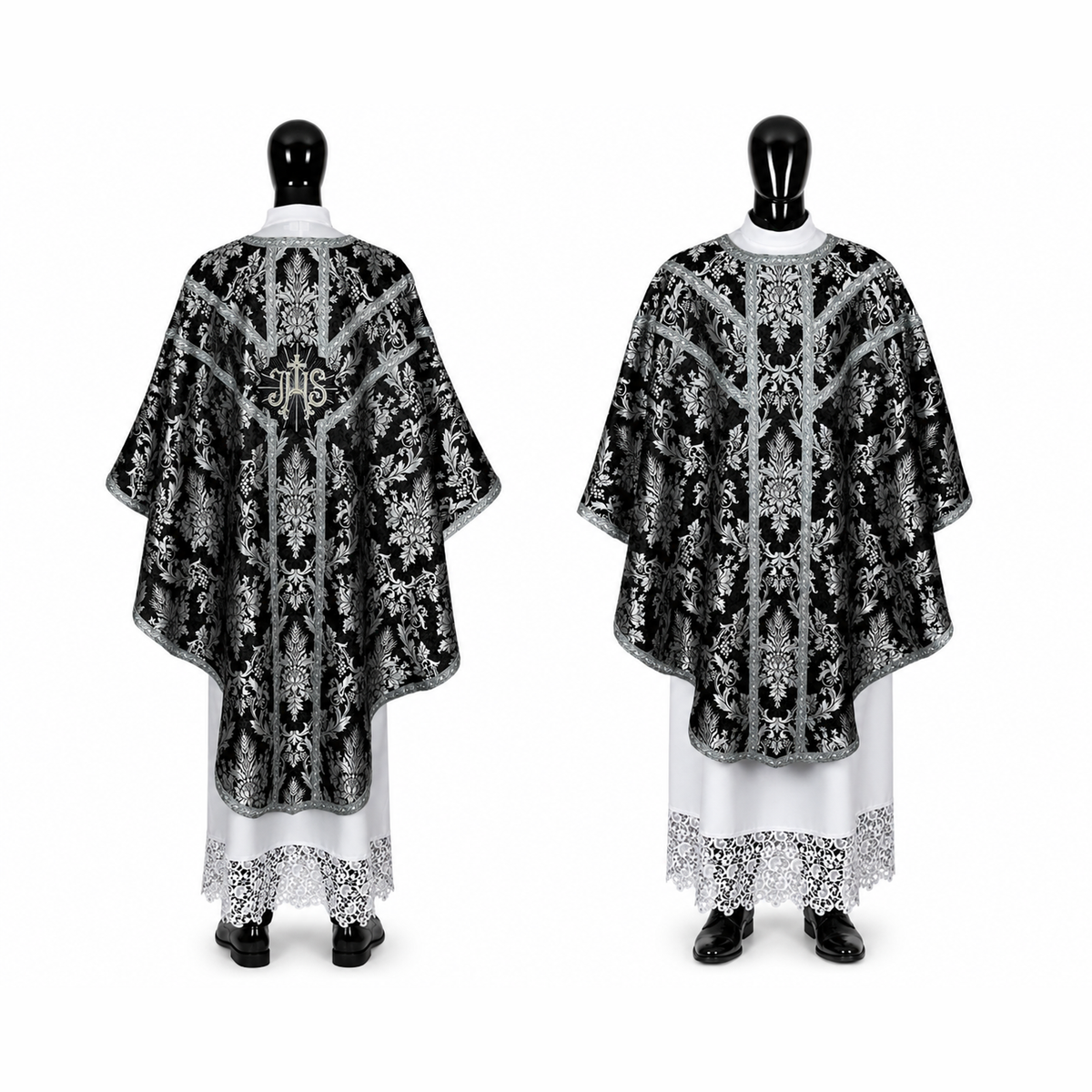 Chasuble semi-gothique noire