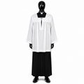 Surplis en lin lisse avec fermoir décoratif KM01-015