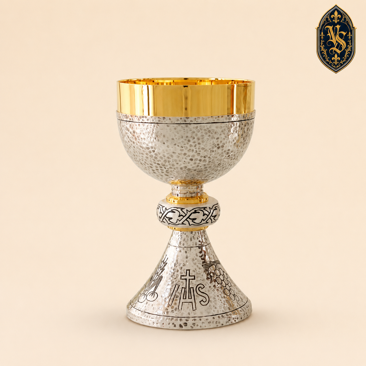 Calice bicolore avec finition martelée 20 cm – KSCM-023