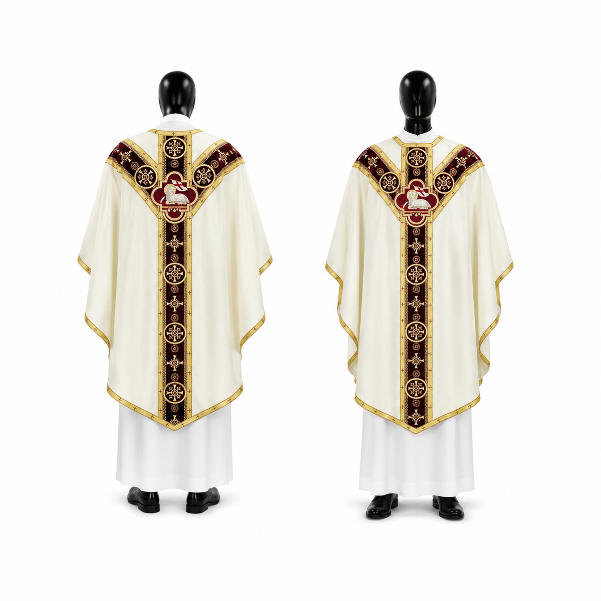 Chasuble semi-gothique Blanc