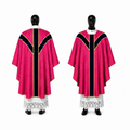 Chasuble semi-gothique rose