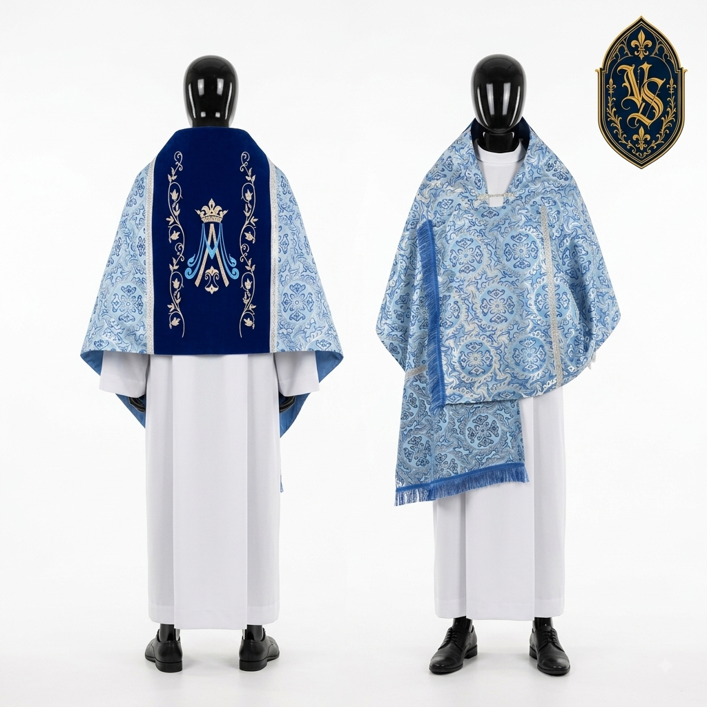 Voile liturgique marial brodé – WLKRB-016