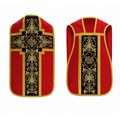 Chasuble romaine avec croix rouge