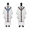 Chasuble semi-gothique blanche