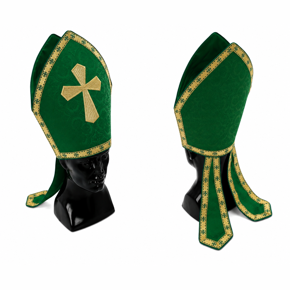 Mitre liturgique verte