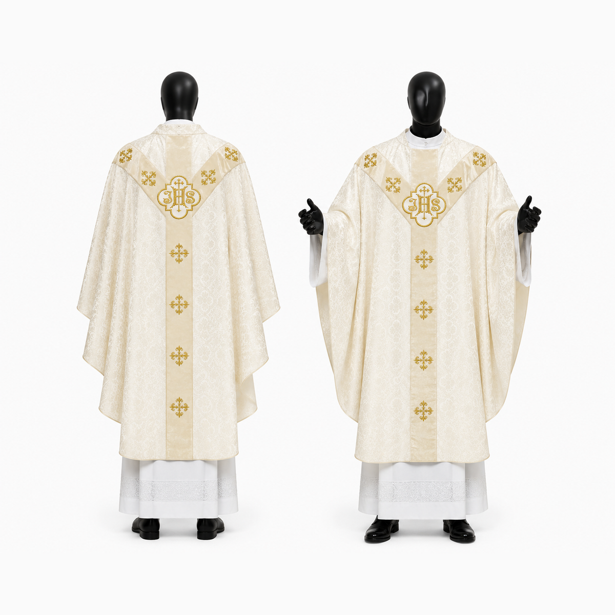 Chasuble semi-gothique Crème