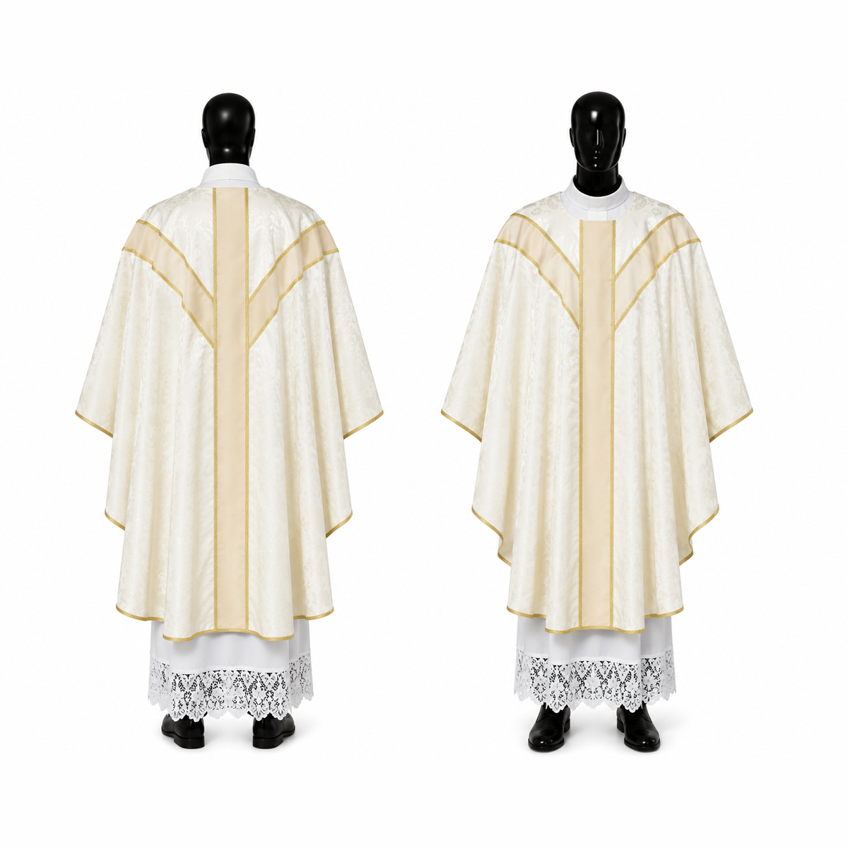 Chasuble semi-gothique Crème