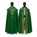 Chape liturgique semi-gothique verte