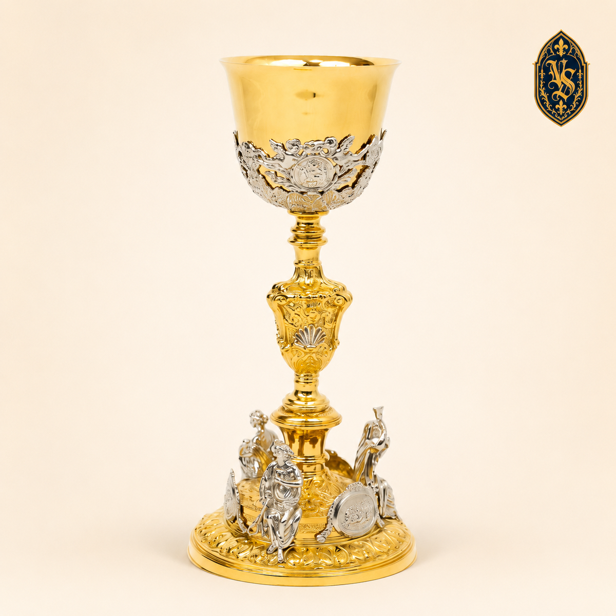 Calice liturgique « Trois Vertus Divines » – copie de Rome 1844 – KLBIK-001