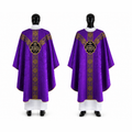 Chasuble semi-gothique violette