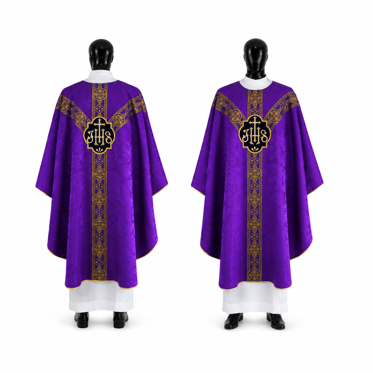 Chasuble semi-gothique violette