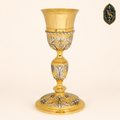 Calice plaqué or avec ornements argentés 26 cm – KSCM-019