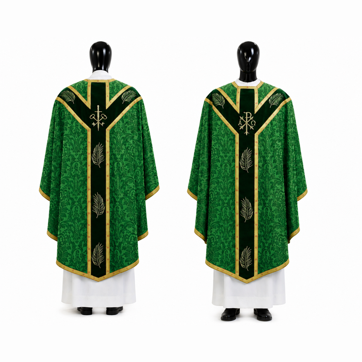Chasuble semi-gothique verte